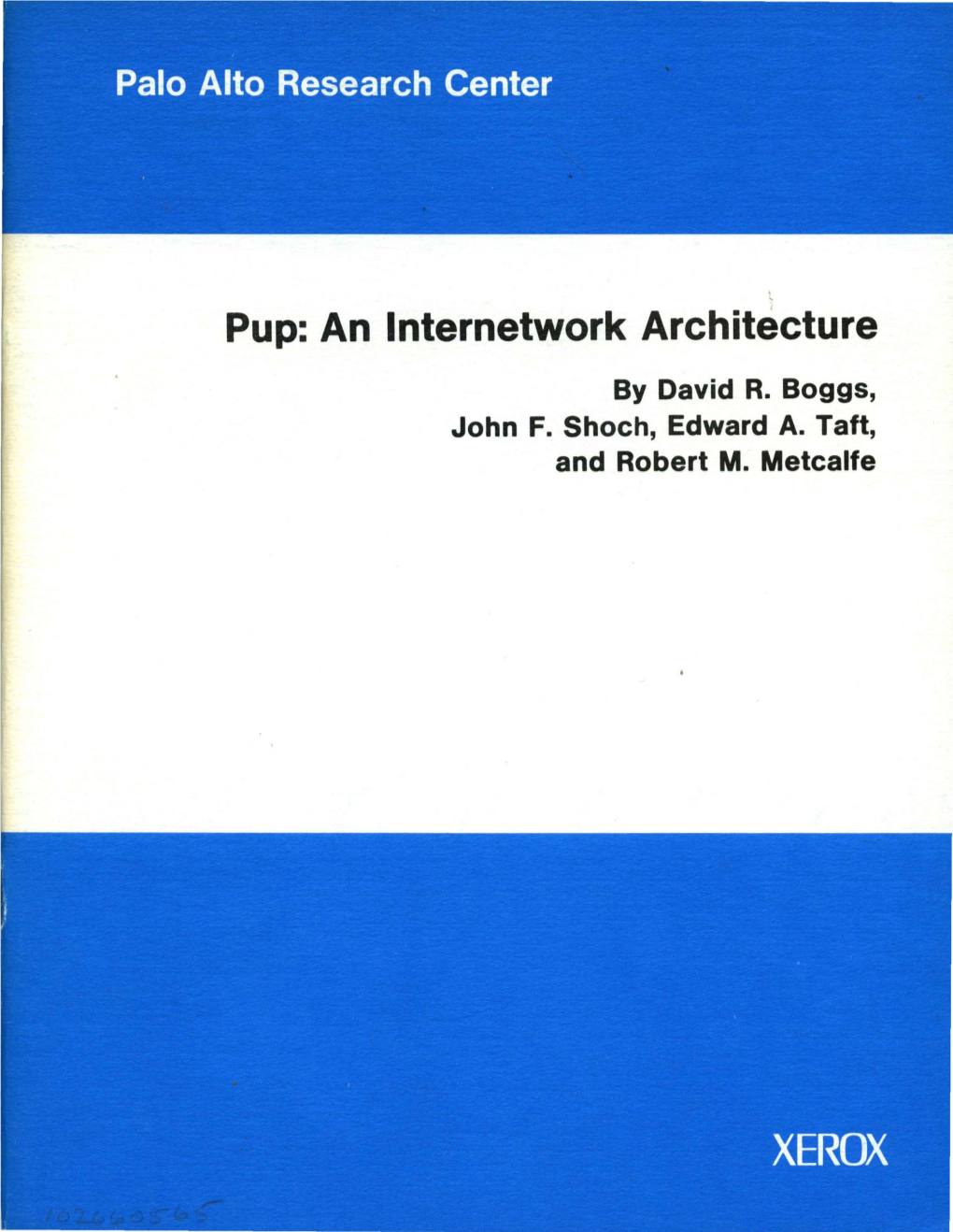 Pup: an Internetwork Architecture