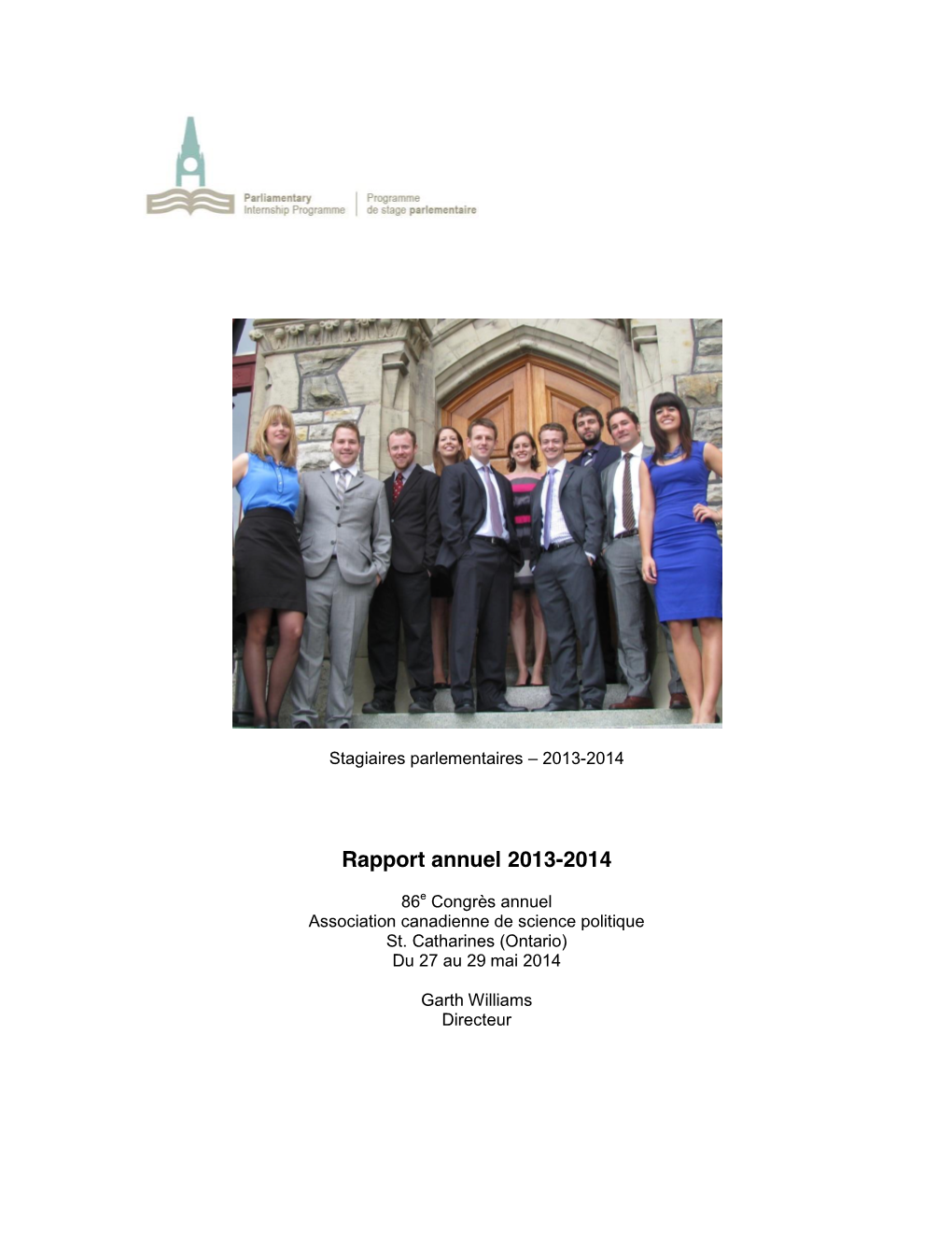 Rapport Annuel 2013-2014