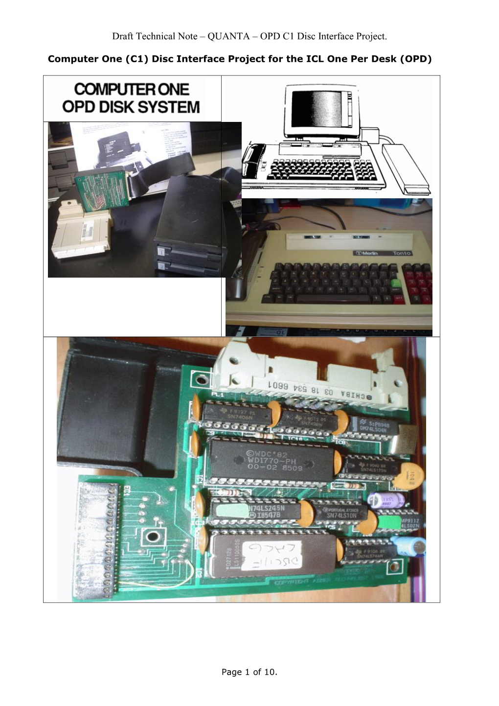 QUANTA – OPD C1 Disc Interface Project