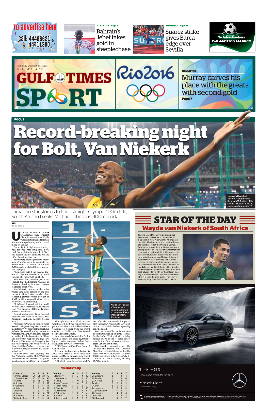 STAR of the DAY Wayde Van Niekerk of South Africa