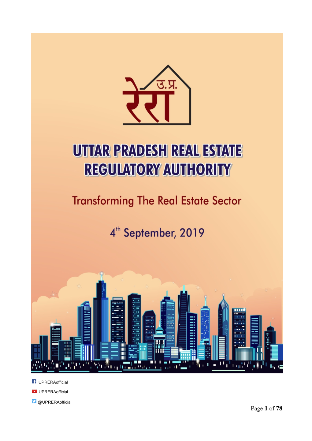 UP-RERA Annual Report 2018-19