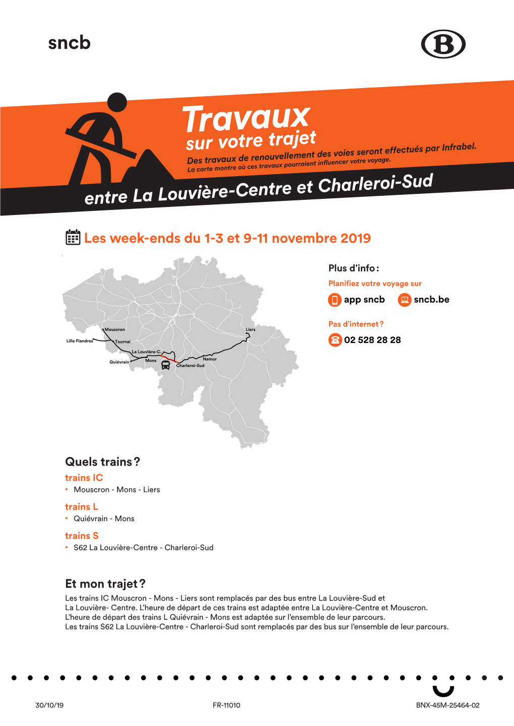 Travaux Sur Votre Trajet Des Travaux De Renouvellement Des Voies Seront Effectués Par Infrabel