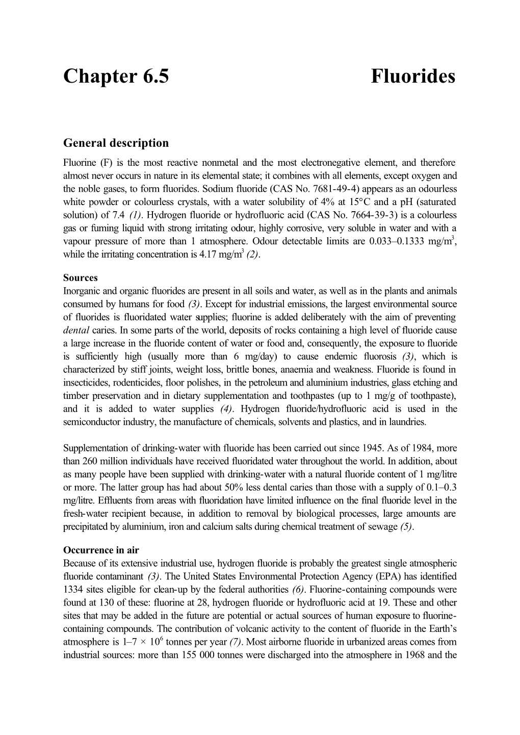 Chapter 6.5 Fluorides