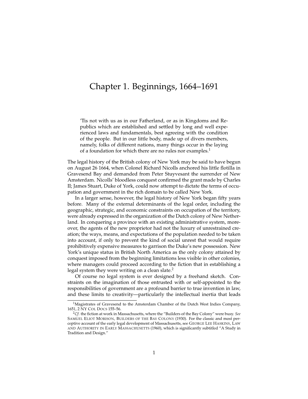 Chapter 1. Beginnings, 1664–1691