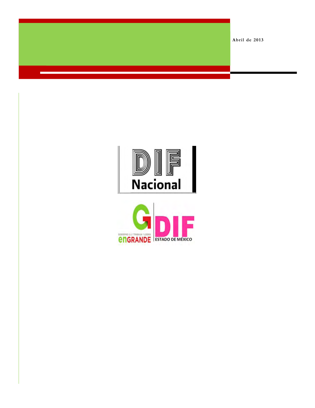 Diagnóstico Estatal De La Infancia Y Adolescencia En El Estado De México Abril De 2013
