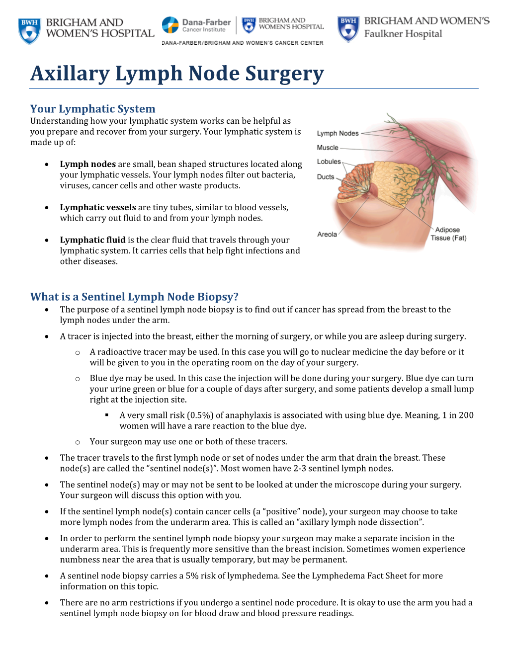 Axillary Lymph Node Surgery