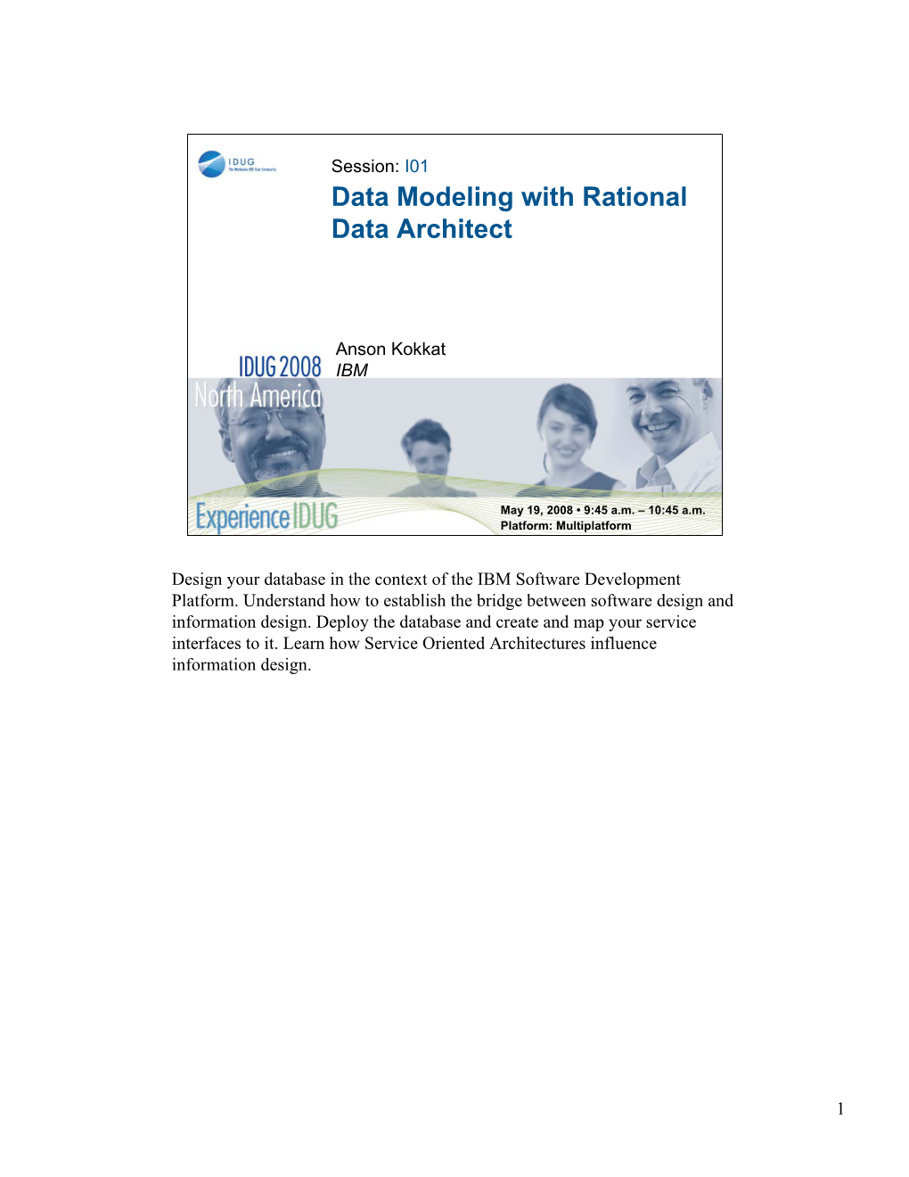 Data Modeling with Rational Data Architect