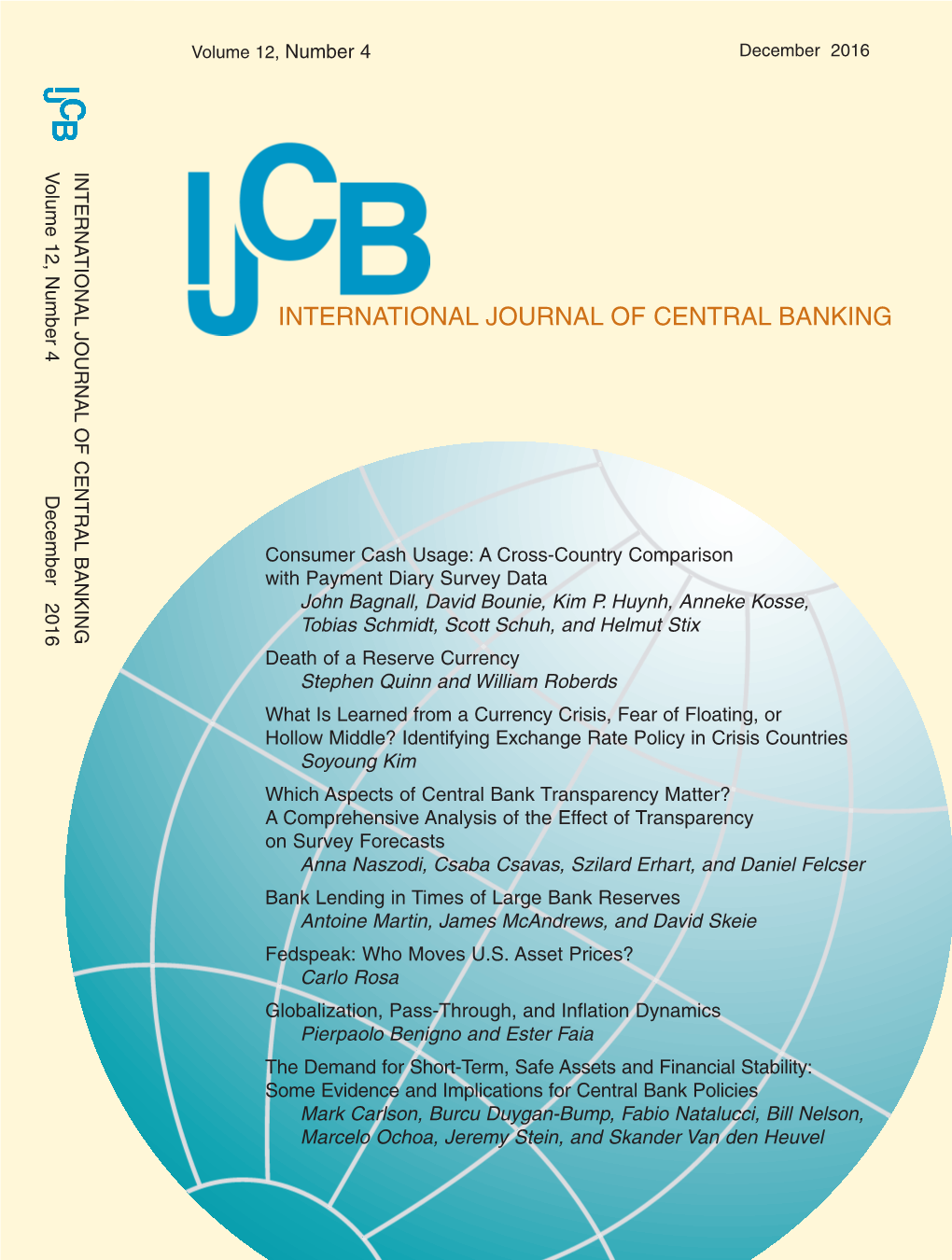 Cover and Contents, IJCB Journal December 2016