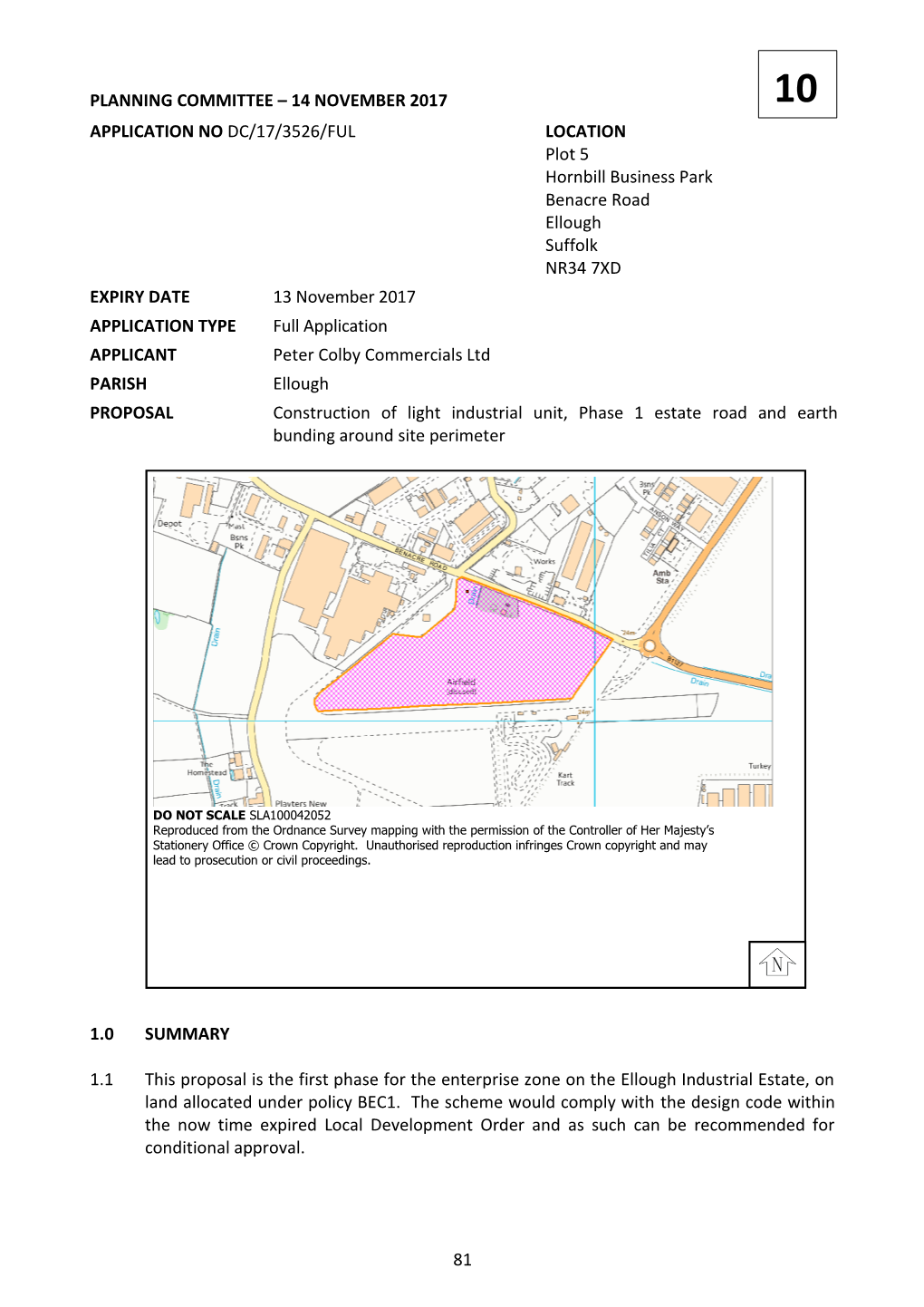 Item 10 Plot 5 Hornbill Business Park Elough