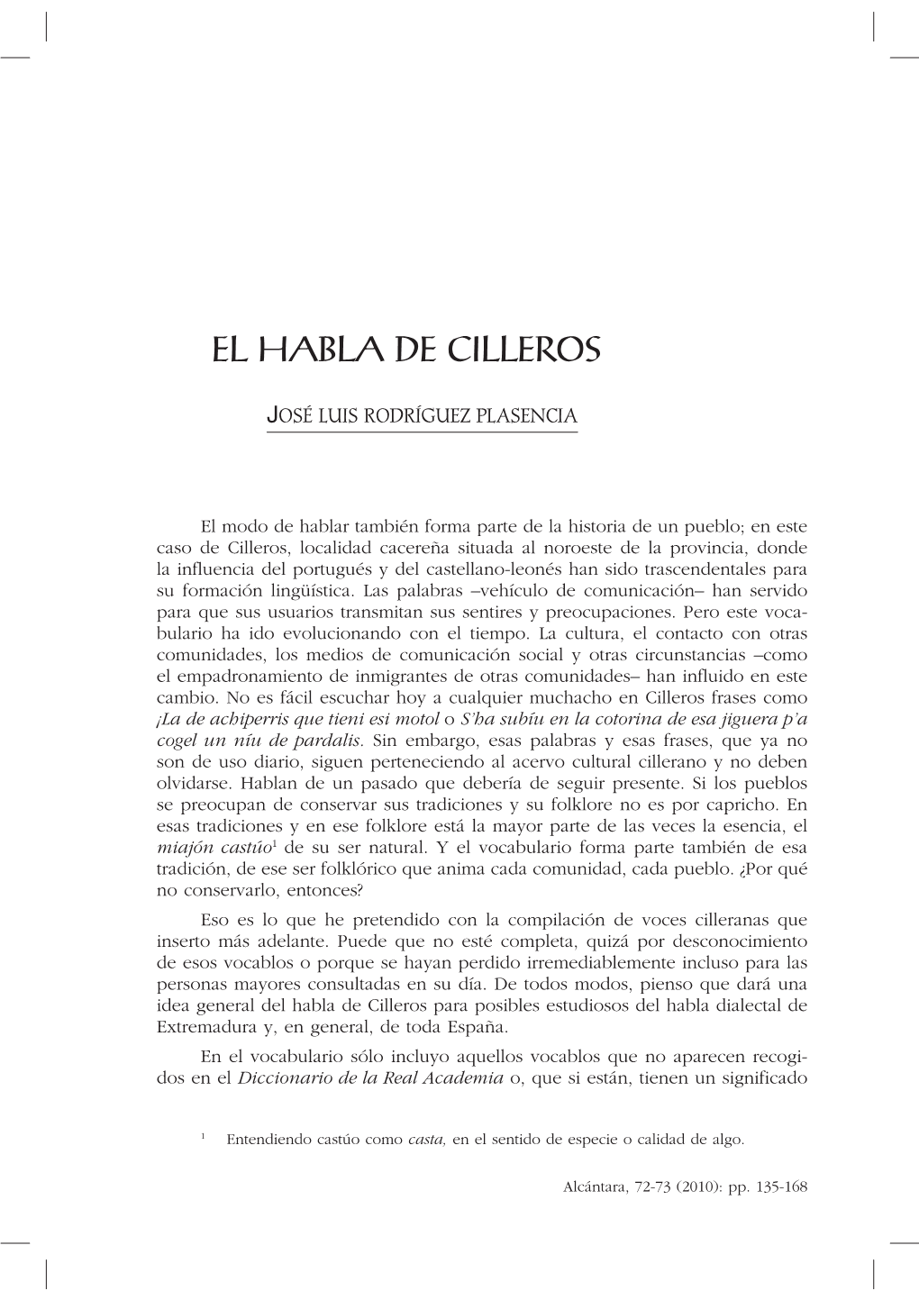 El Habla De Cilleros