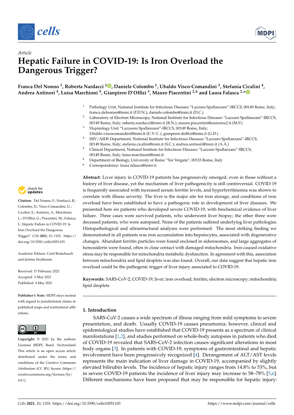 Hepatic Failure in COVID-19: Is Iron Overload the Dangerous Trigger?