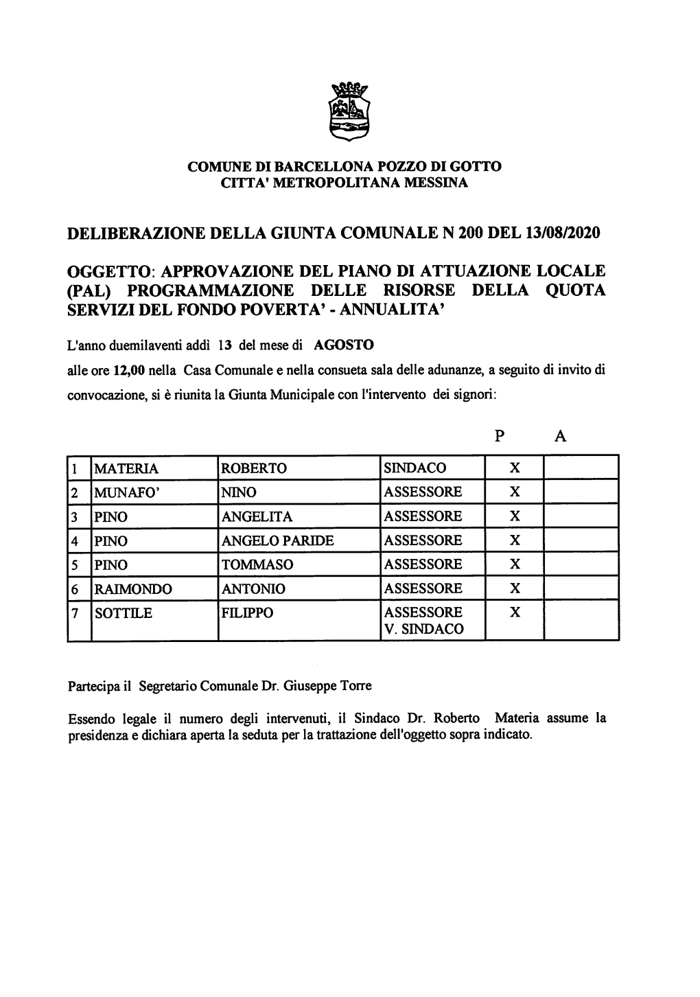 Pal) Programmazione Delle Risorse Della Quota Servizi Del Fondo Povertà'- Annualità'