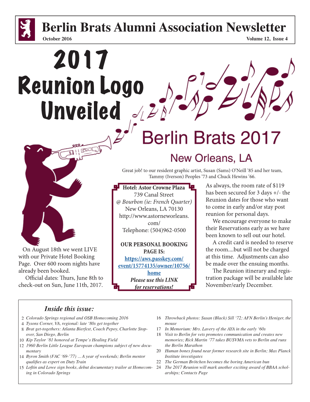 2017 Reunion Logo Unveiled