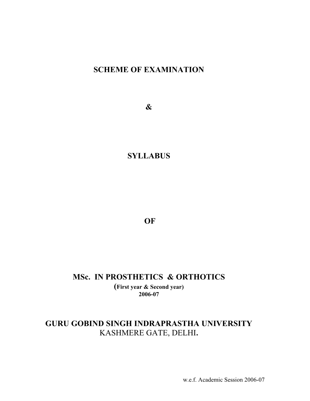 Scheme of Examination s3