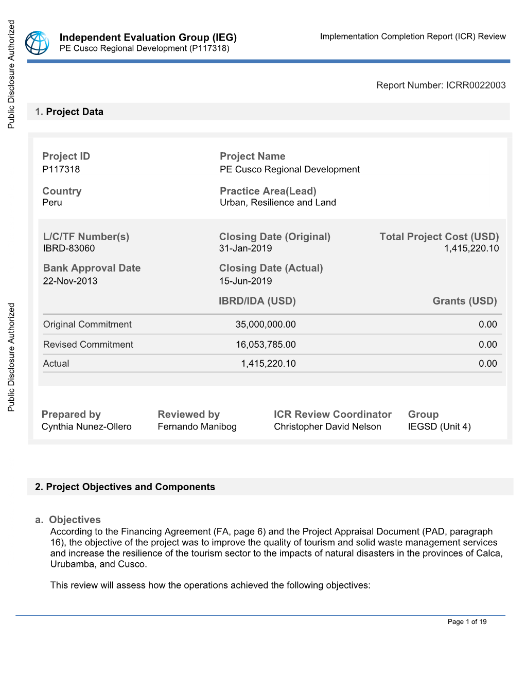 World Bank Document