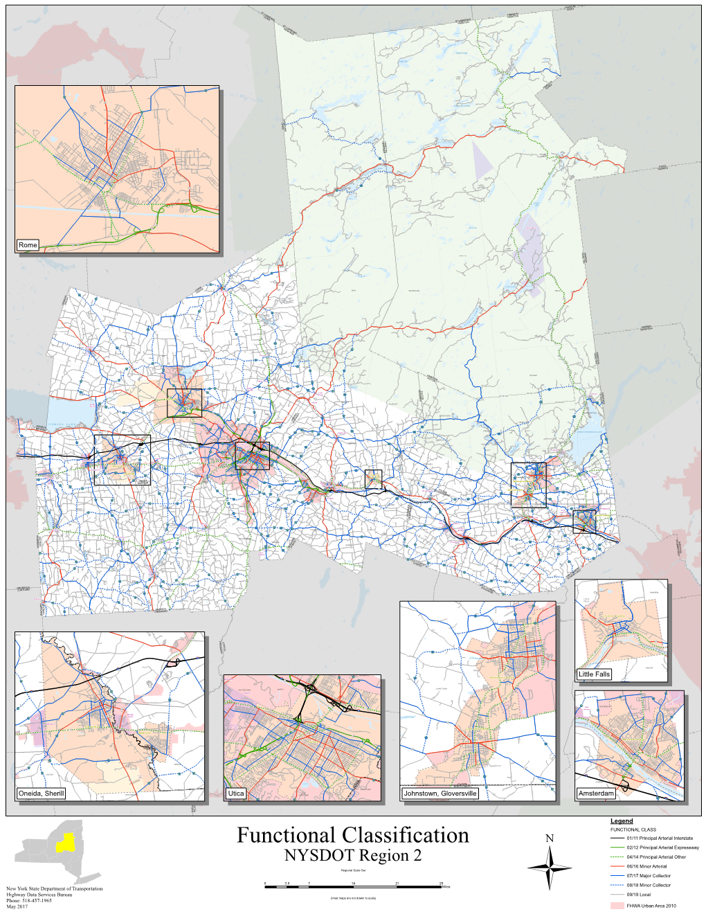 NYSDOT Region 2 04/14 Principal Arterial Other 06/16 Minor Arterial Regional Scale Bar 07/17 Major Collector