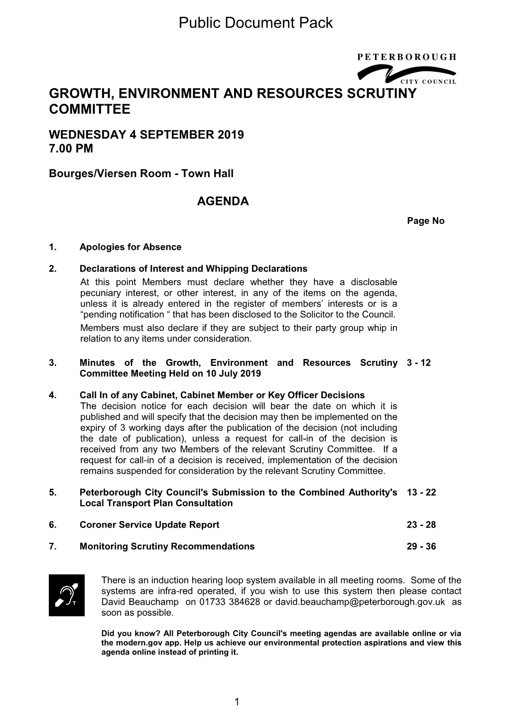 (Public Pack)Agenda Document for Growth, Environment And