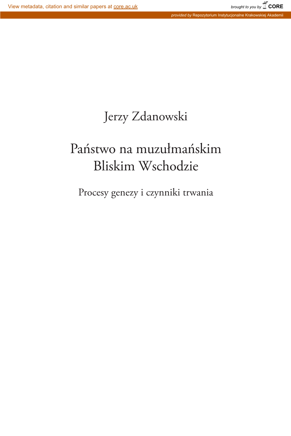 Państwo Na Muzułmańskim Bliskim Wschodzie