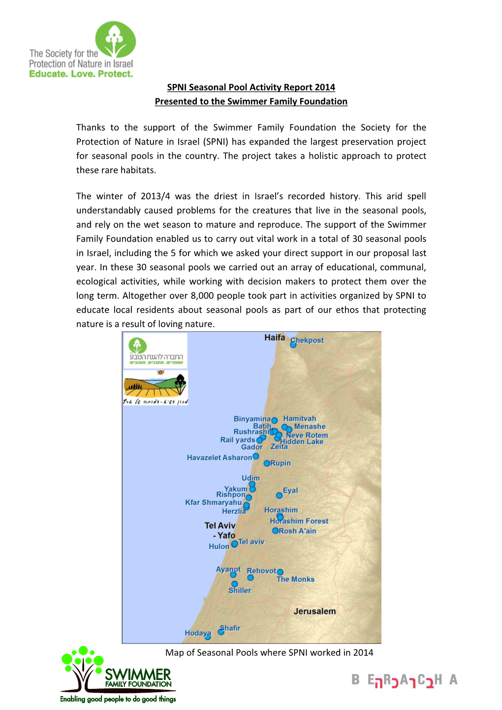 SPNI's Winter Ponds Report for 2014