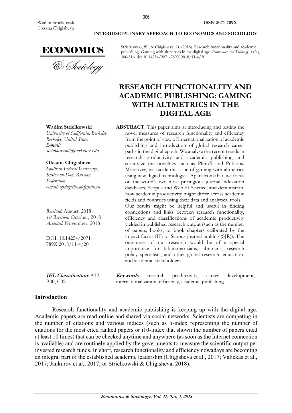 Research Functionality and Academic Publishing: Gaming with Altmetrics in the Digital Age