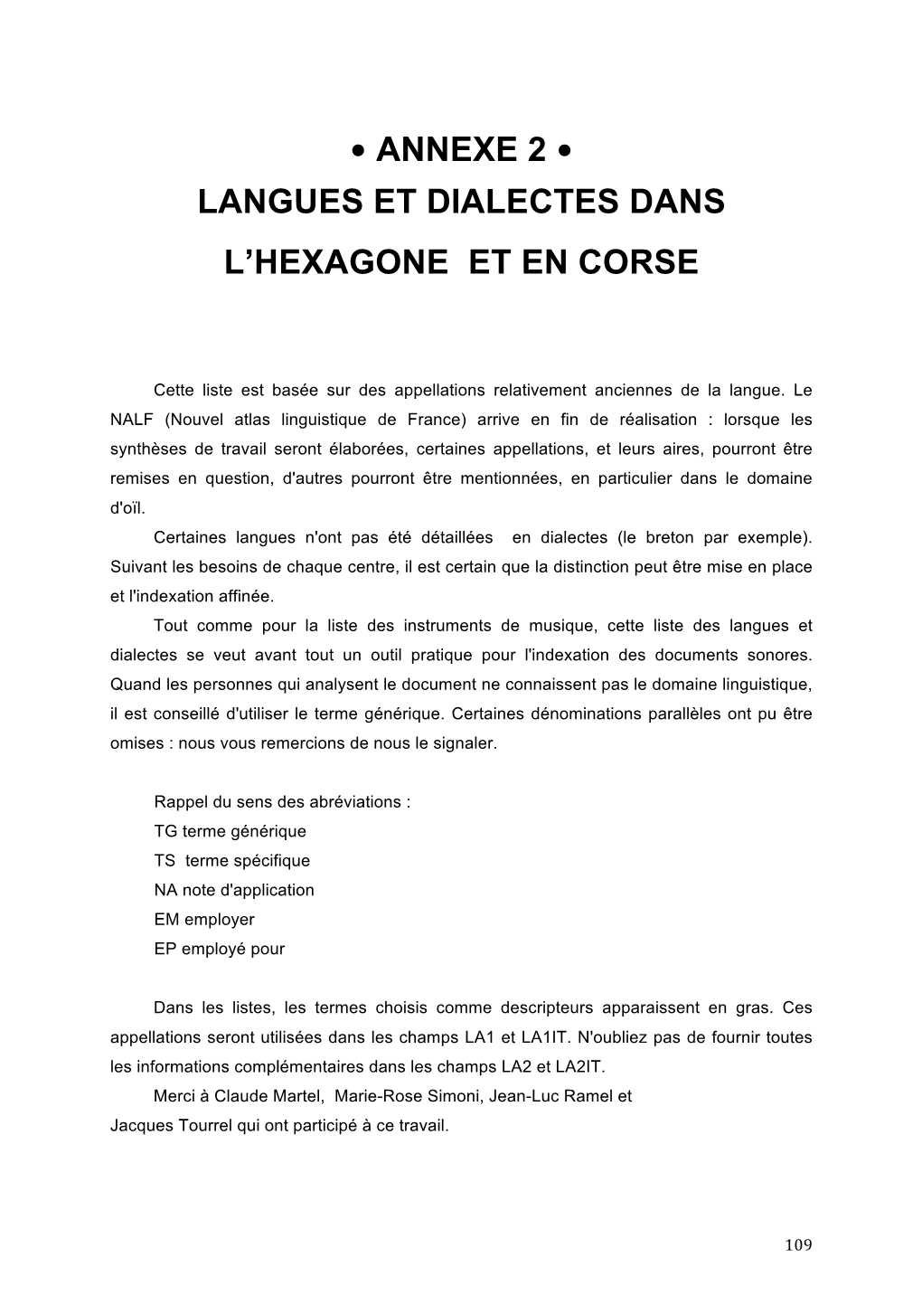 Annexe 2 • Langues Et Dialectes Dans L