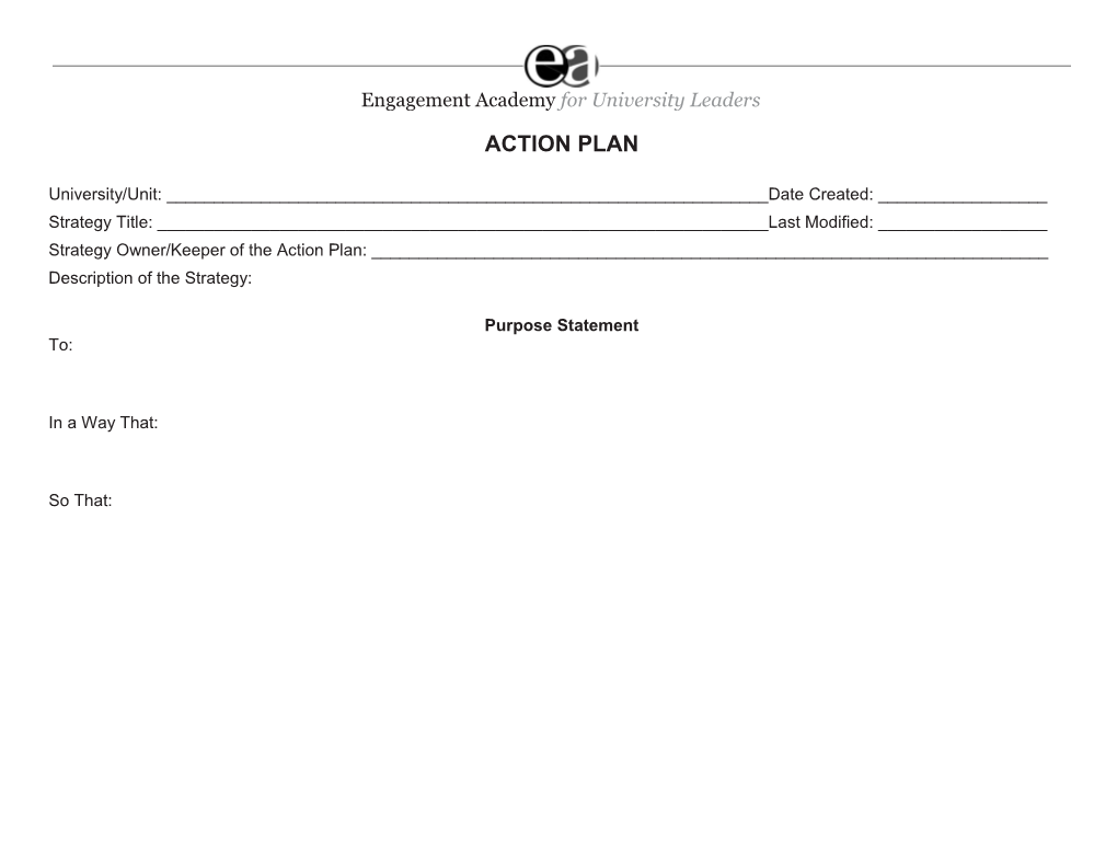 Engagement Academy for University Leaders