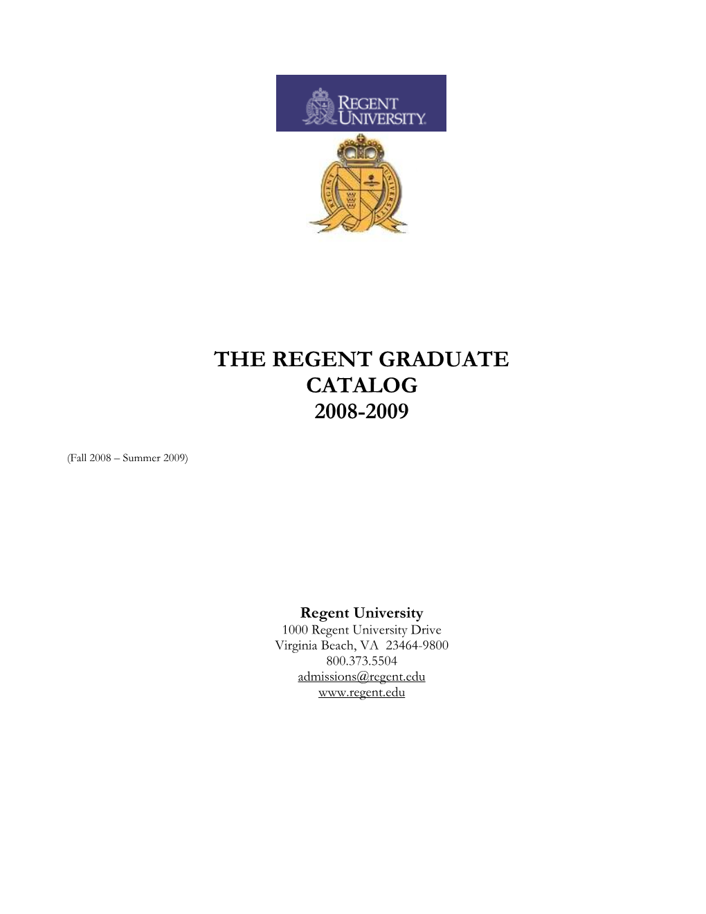 Official Graduate Schools Catalog