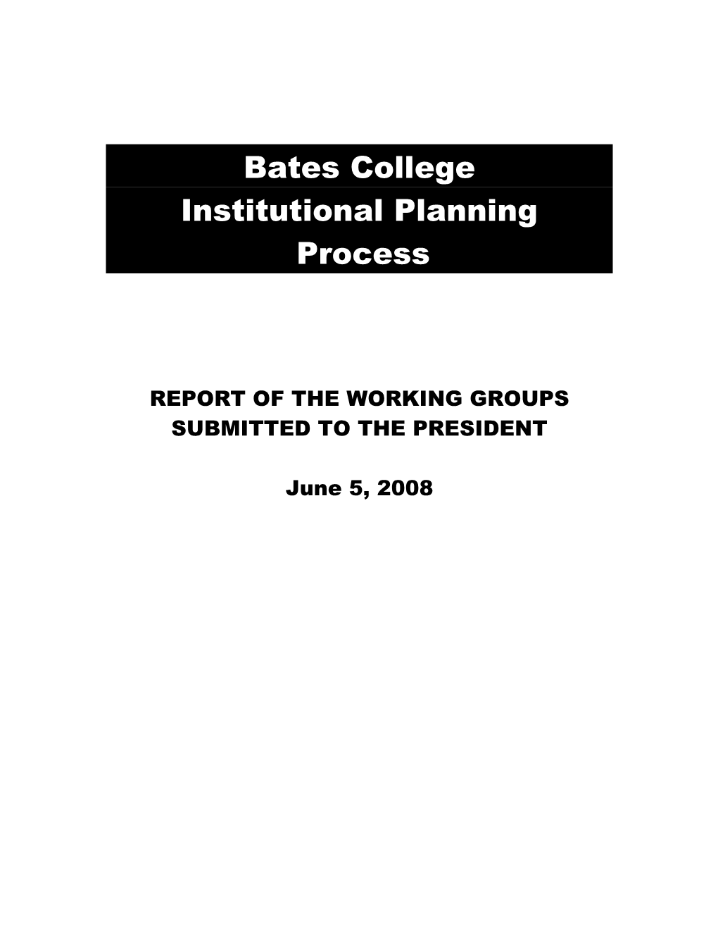 Institutional Planning