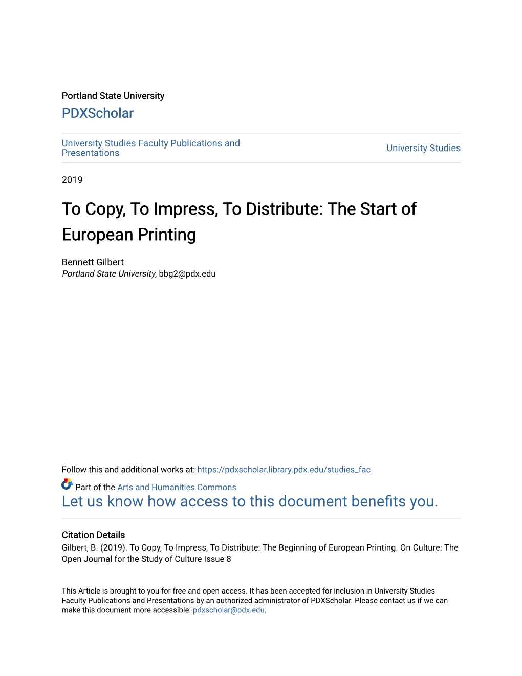 The Start of European Printing