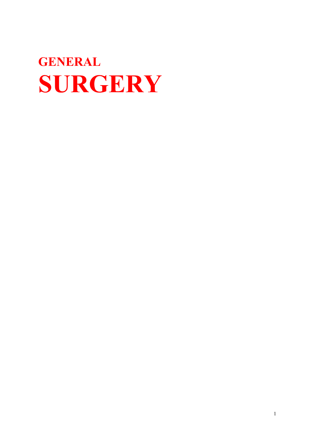 Surgery Department Book