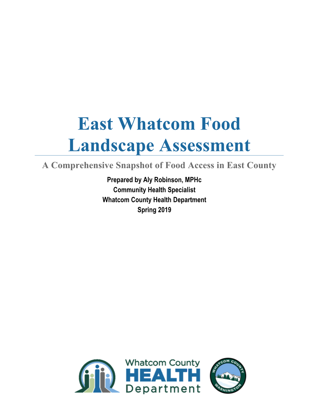 East Whatcom Food Landscape Assessment