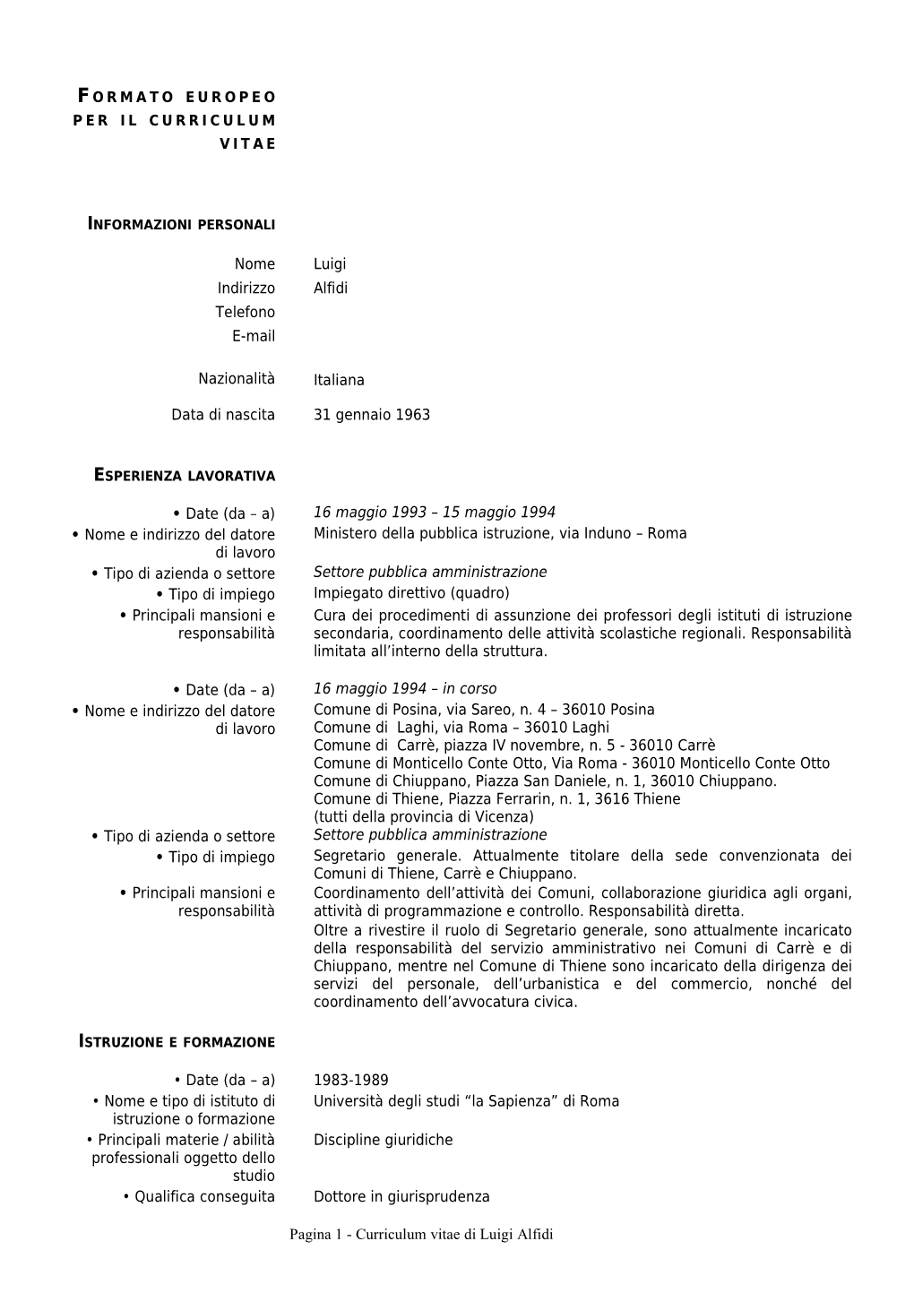 Curriculum Vitae Dr. Alfidi