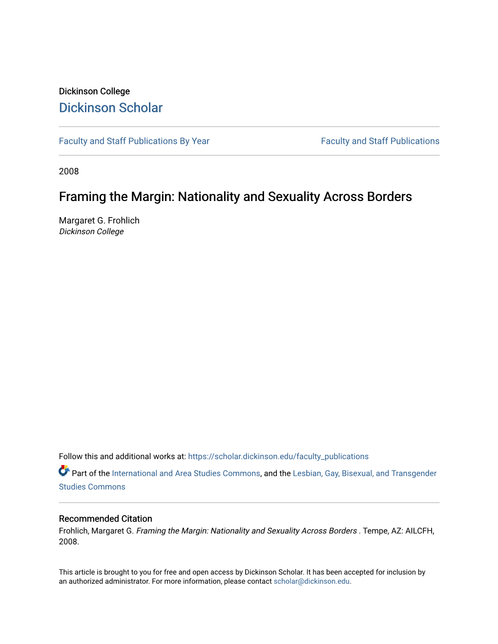 Nationality and Sexuality Across Borders