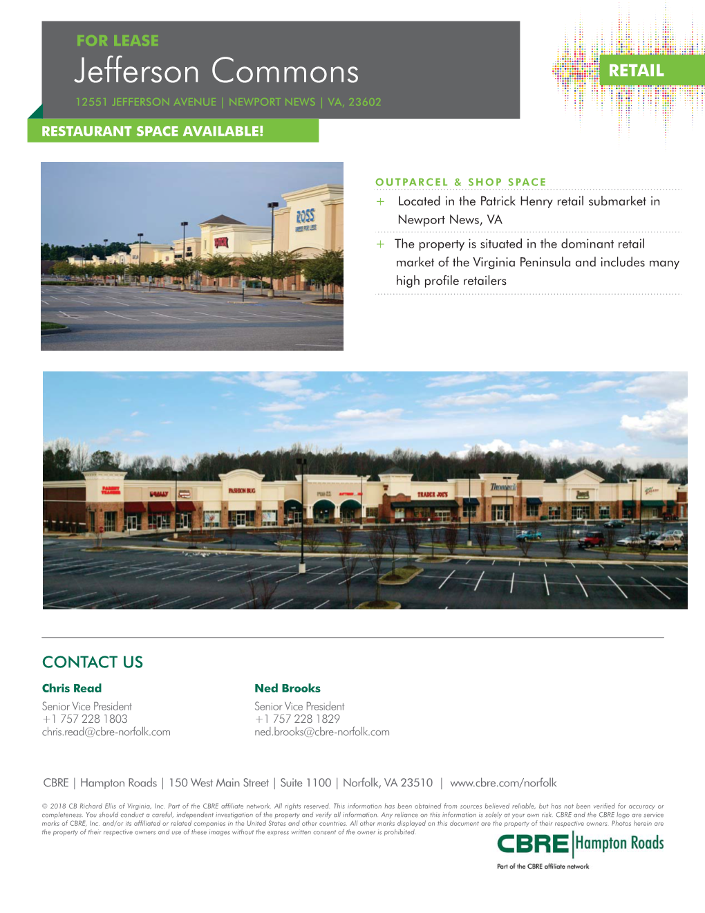 Jefferson Commons 12551 JEFFERSON AVENUE | NEWPORT NEWS | VA, 23602