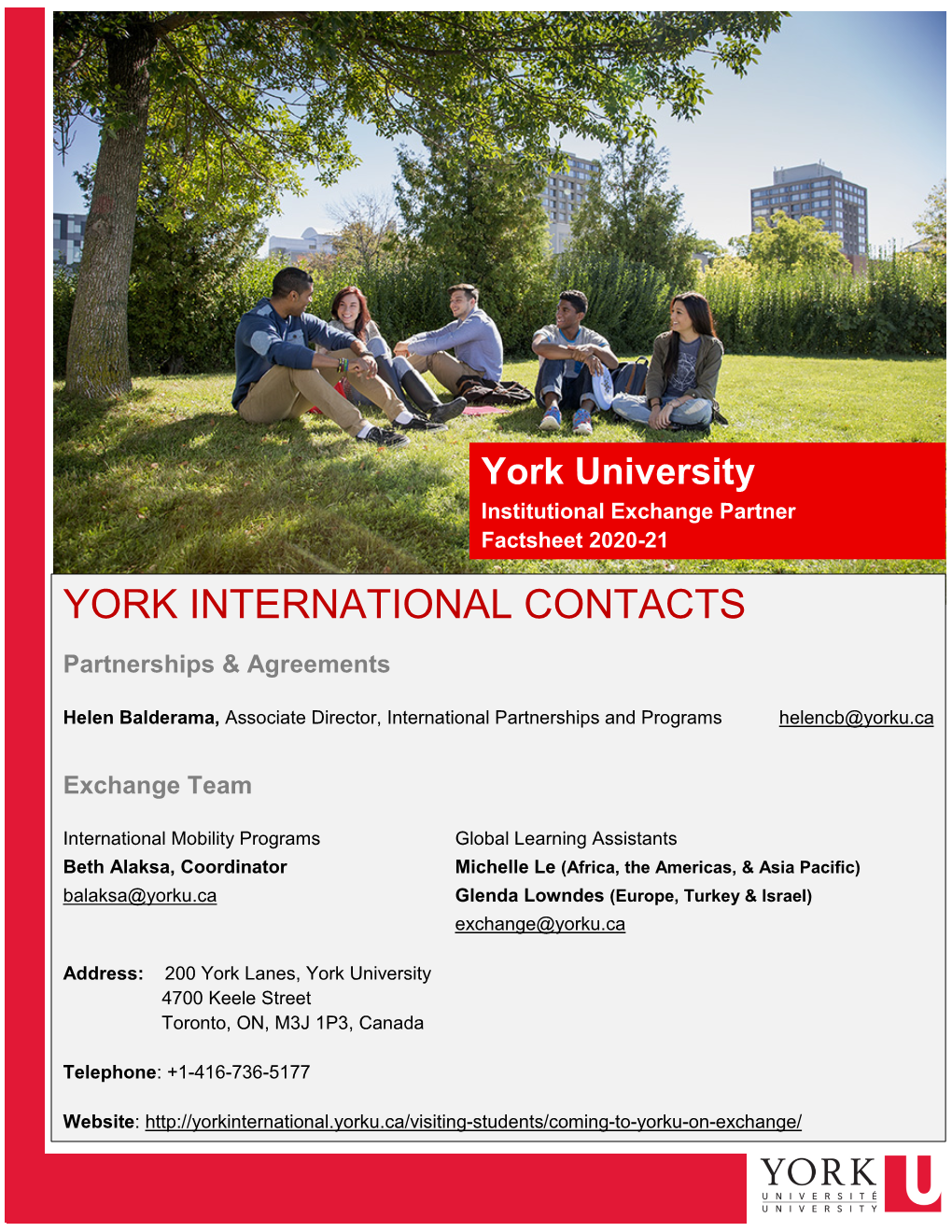 York International Contacts