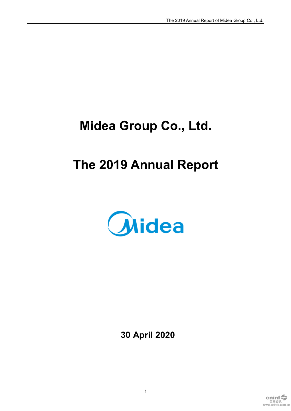 Midea Group Co., Ltd. the 2019 Annual Report