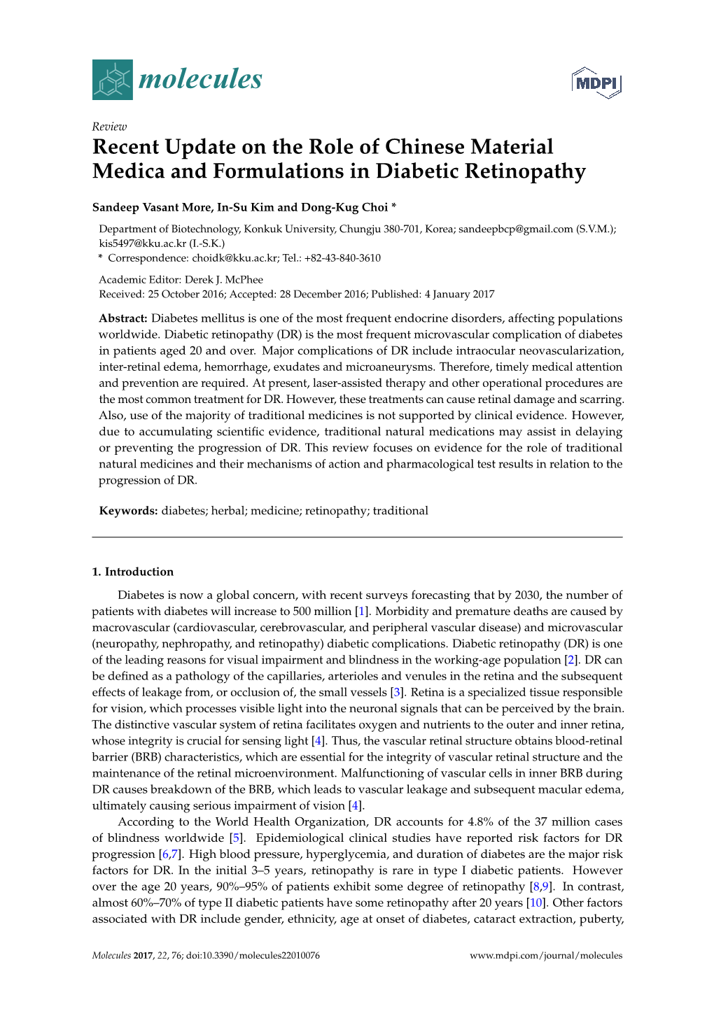 Recent Update on the Role of Chinese Material Medica and Formulations in Diabetic Retinopathy