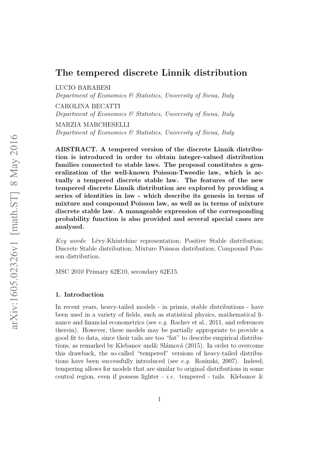 The Tempered Discrete Linnik Distribution