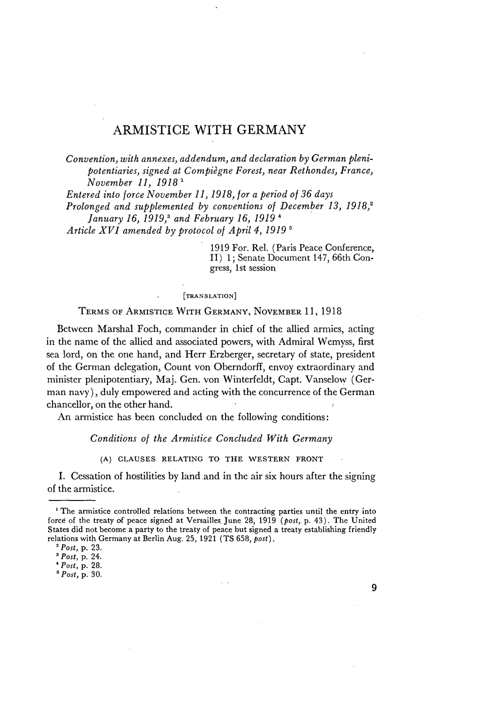 Armistice with Germany