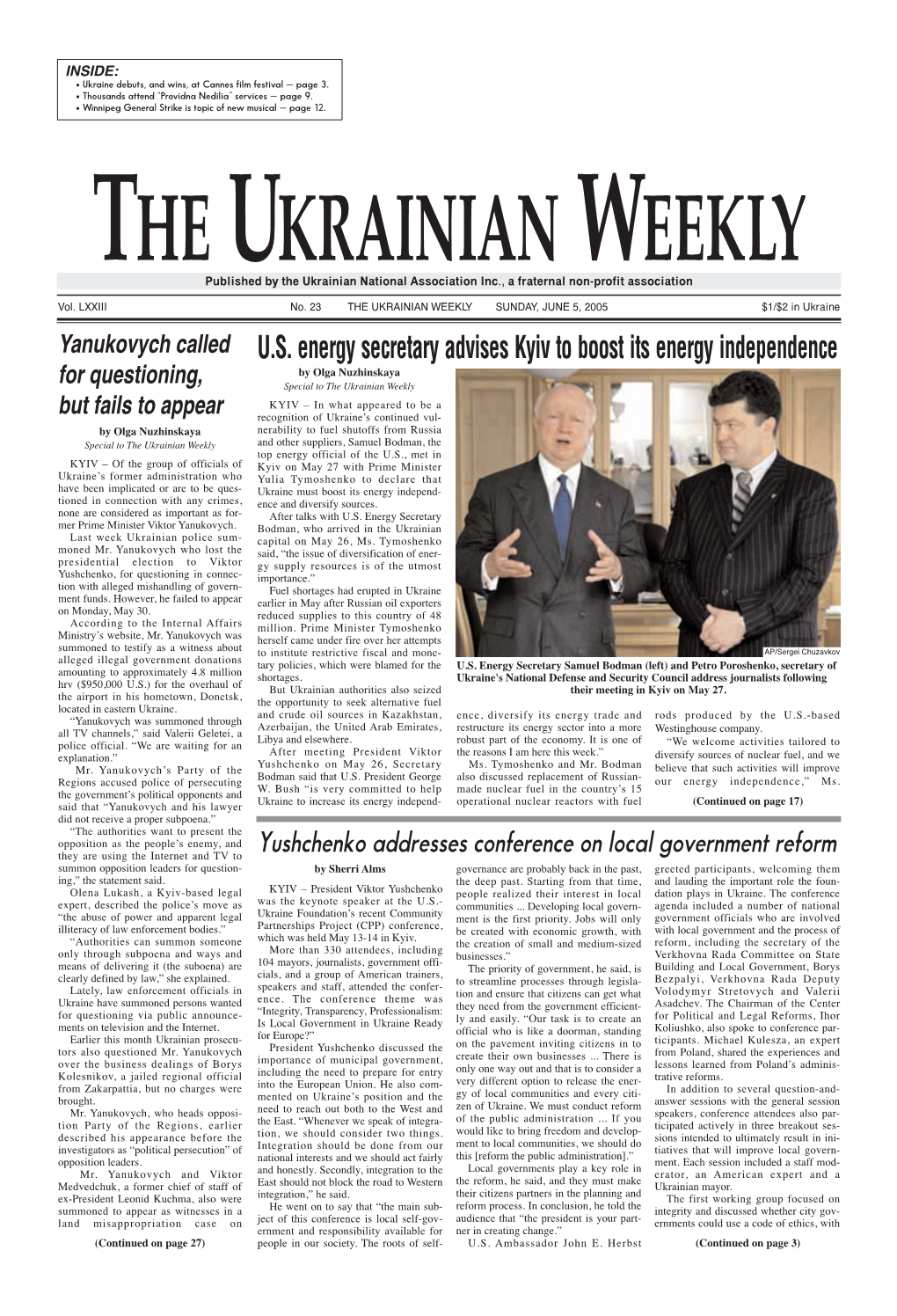 The Ukrainian Weekly 2005, No.23