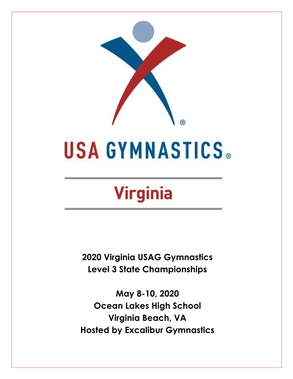 2020 Virginia USAG Gymnastics Level 3 State Championships May 8-10
