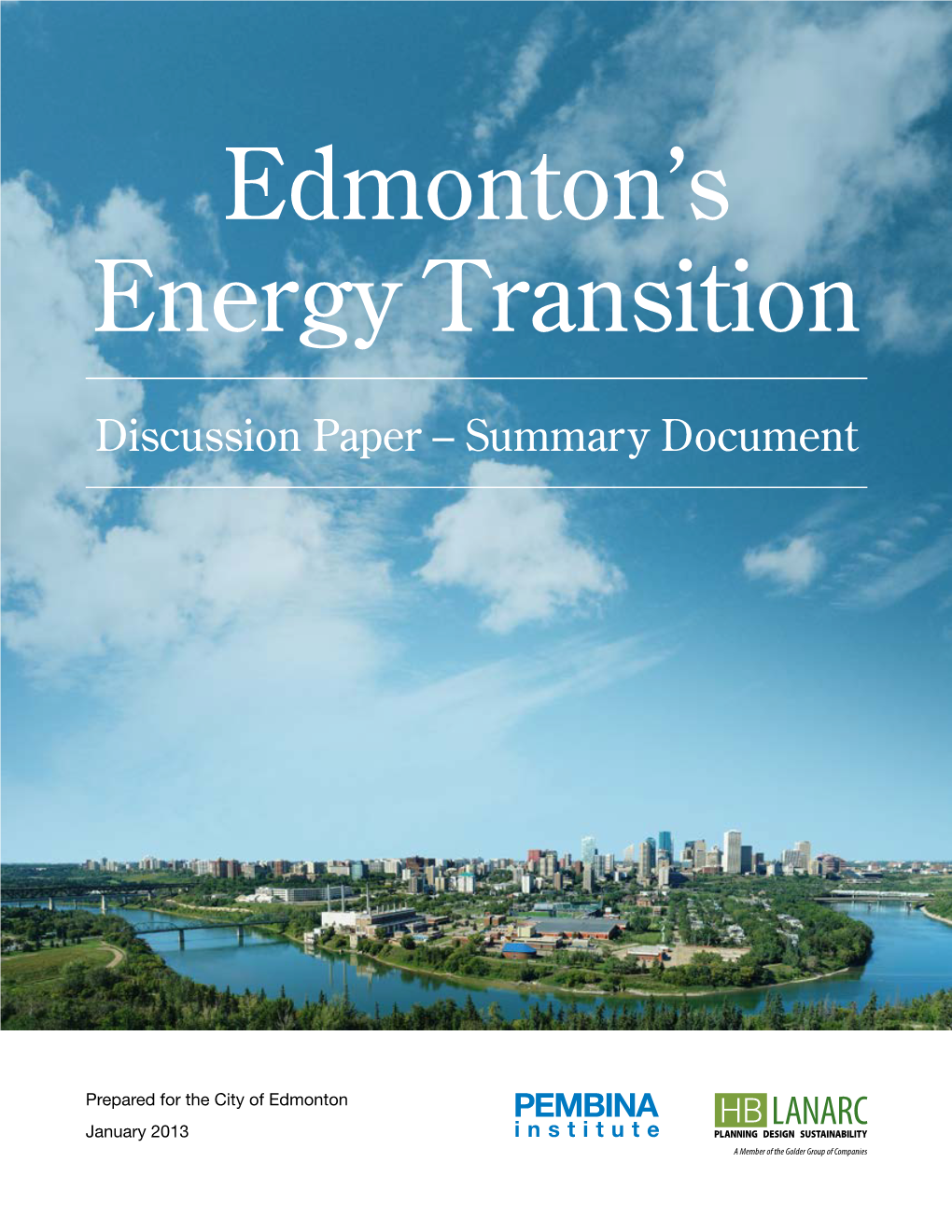 Edmonton's Energy Transition