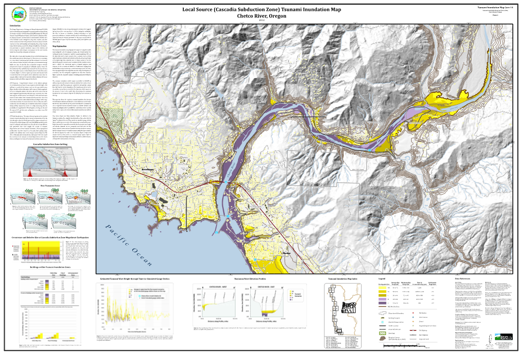 DOGAMI TIM-Curr-14, Plate 1: Local-Source (Cascadia Subduction Zone) Tsunami