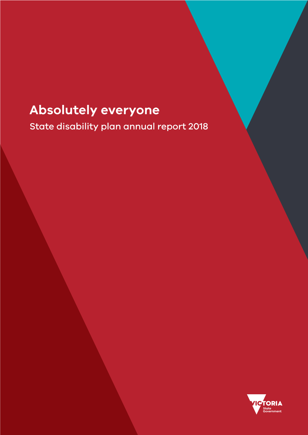 Absolutely Everyone State Disability Plan Annual Report 2018