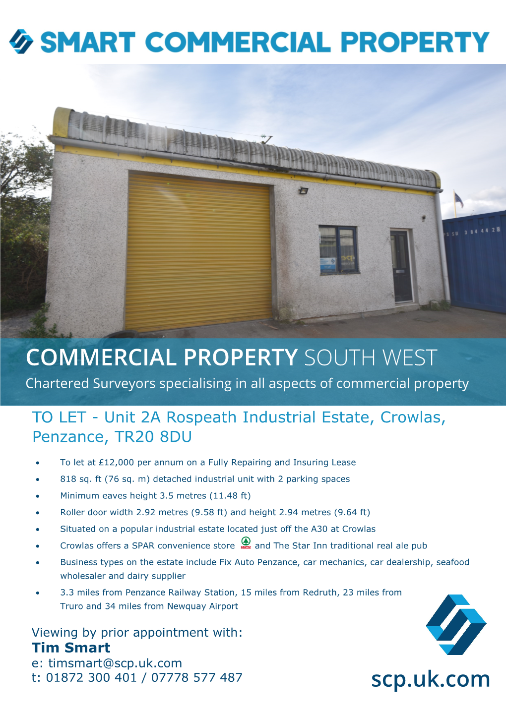 COMMERCIAL PROPERTY SOUTH WEST Chartered Surveyors Specialising in All Aspects of Commercial Property