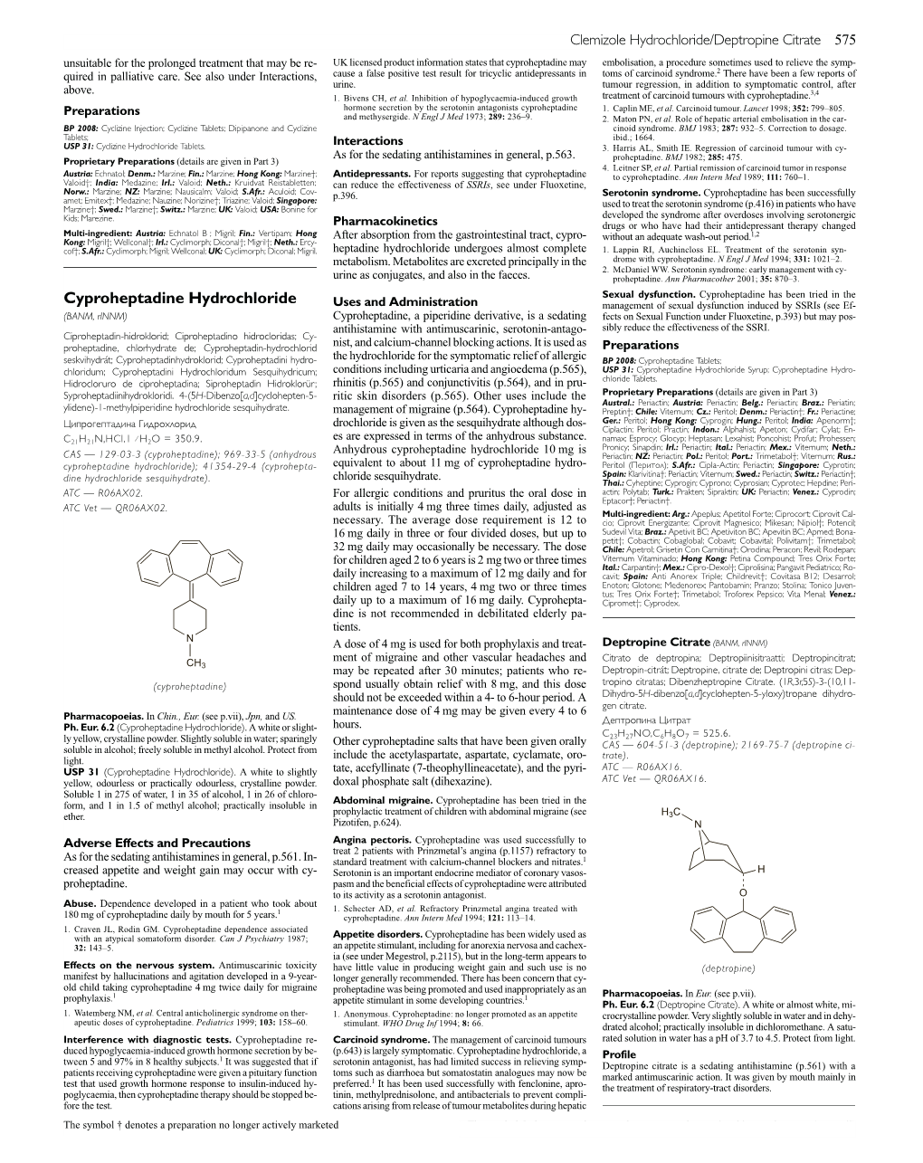 Clemizole Hydrochloride/Deptropine Citrate