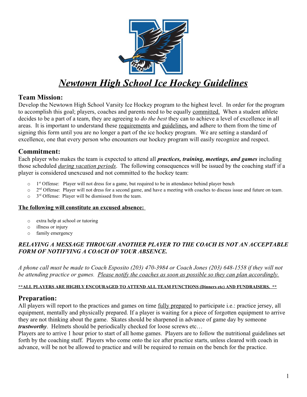 Nhs Hockey Guidelines