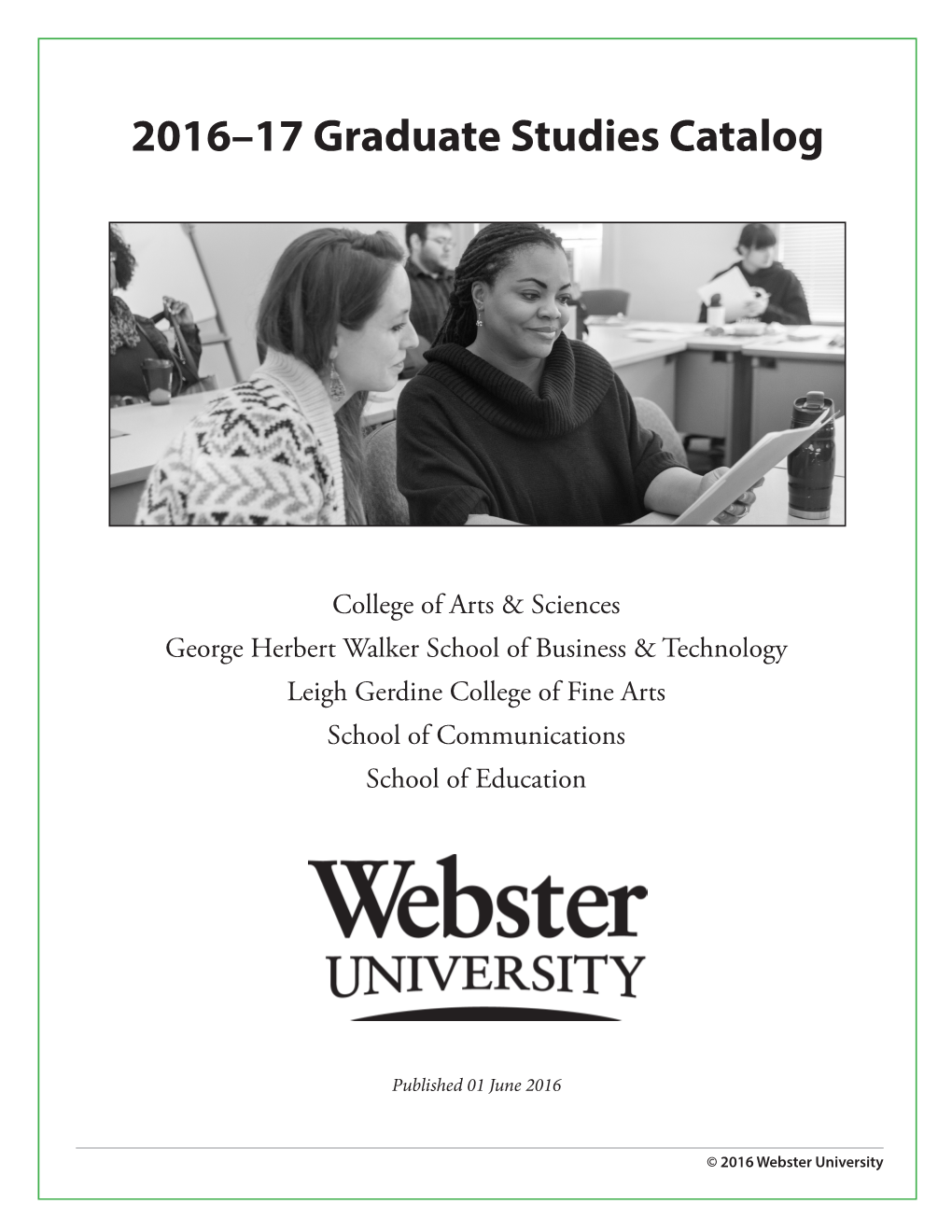 2016–17 Graduate Studies Catalog