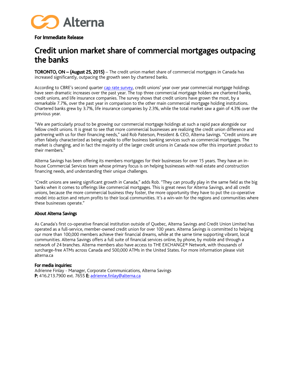 Credit Union Market Share of Commercial Mortgages Outpacing the Banks