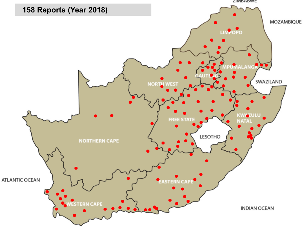 158 Reports (Year 2018)